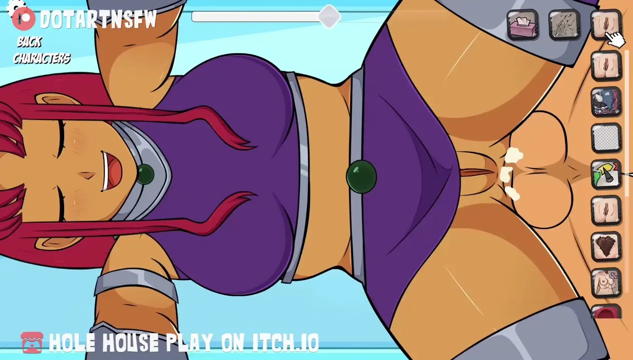 Starfire Dripping Doggystyle Creampie - Hole House