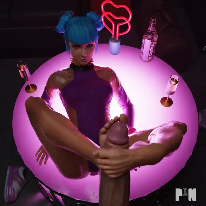 Blue Moon Footjob [PinPinPin3D]