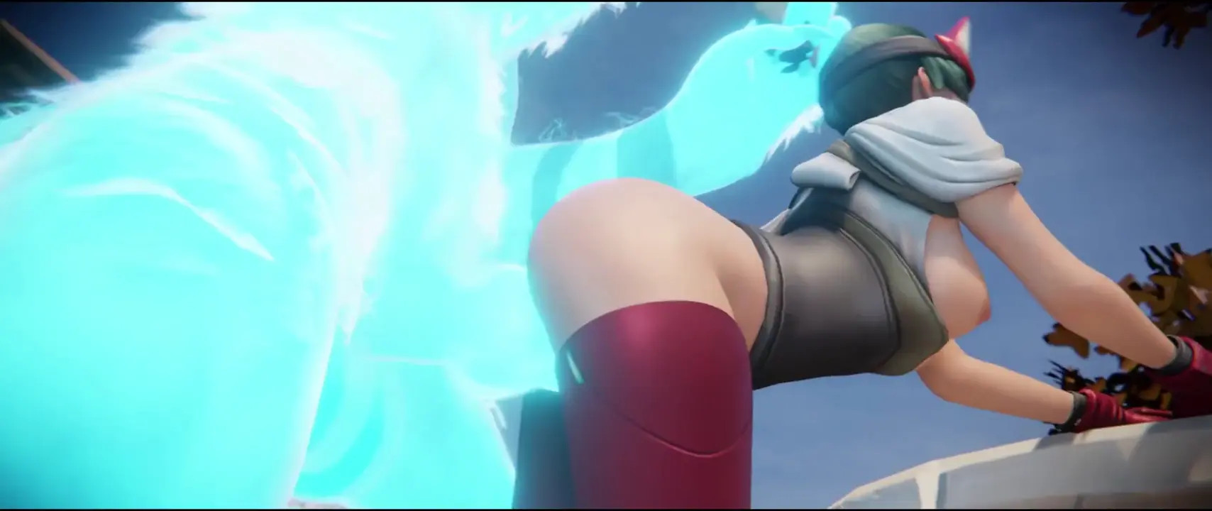 Kiriko x Spirit Wolf Doggystyle Hair Pull [Rekin3D]