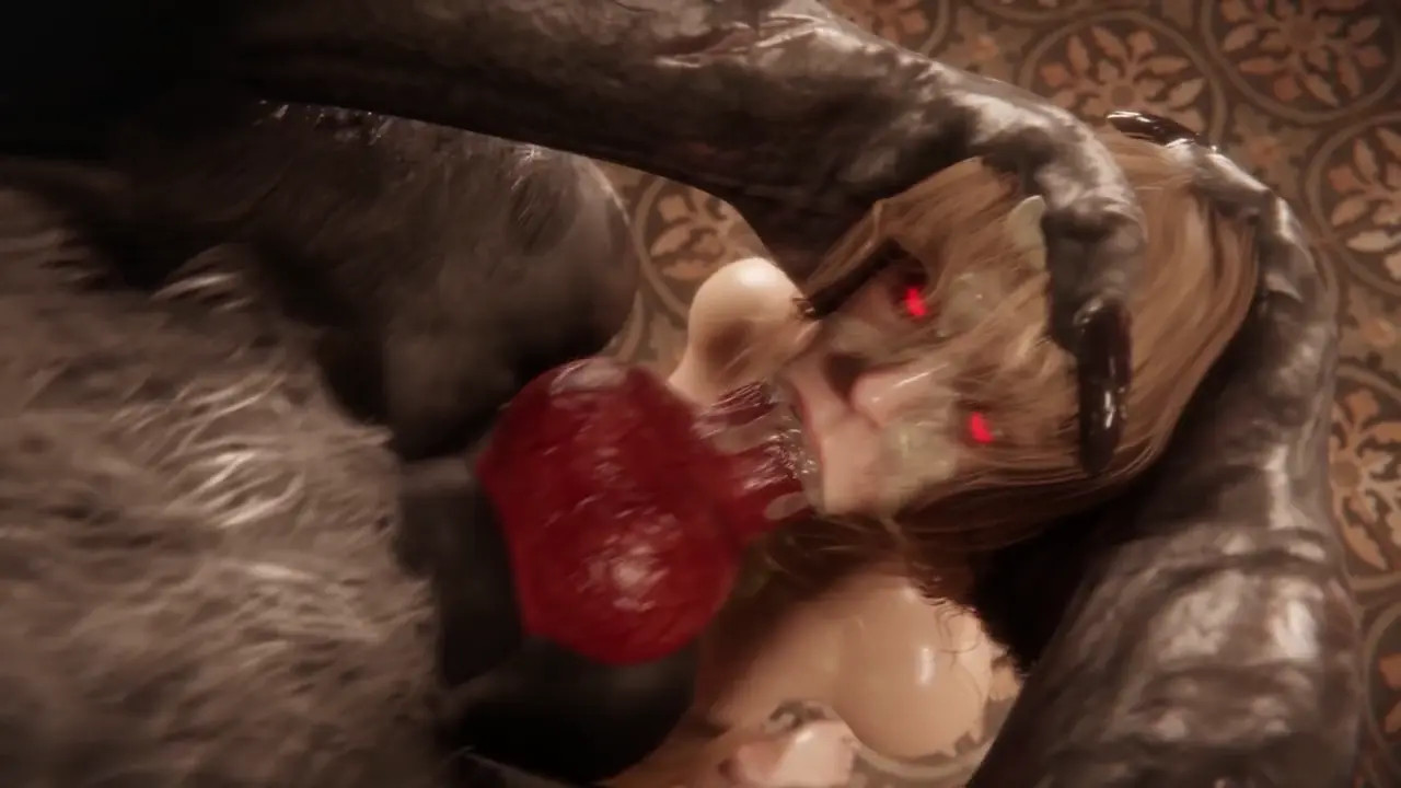 Ashley x Werewolf Face Fuck [Rekin3D]
