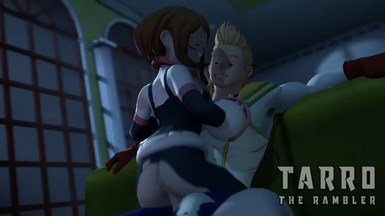 Ochako Uraraka Rides Mirio