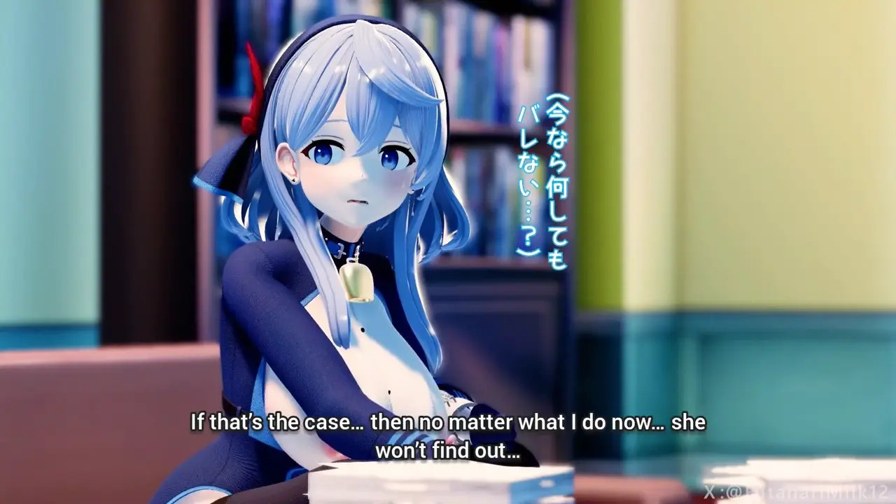 [Eng sub] Part 2 - Futanari girl masturbates in hiding