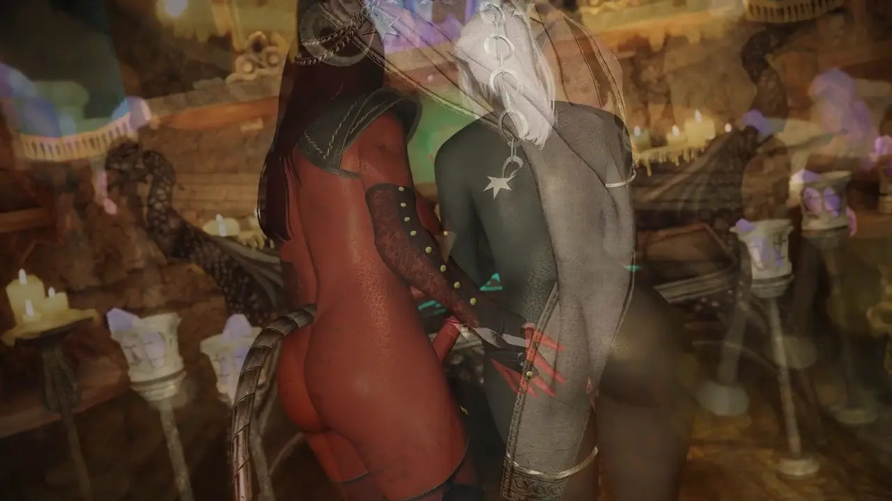 Futa Succubus fucks her Dark Elf apprentice - Part 1