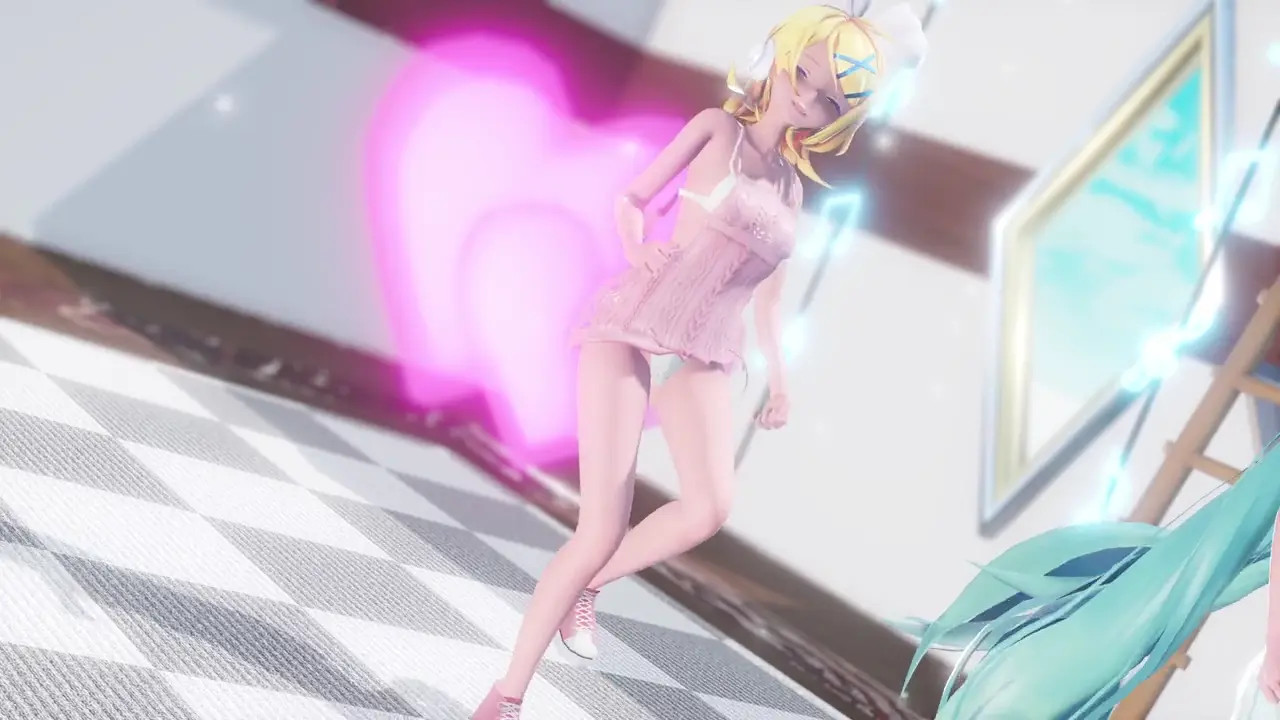 [4kmmd]Miku Rin Lap tap Love A ver