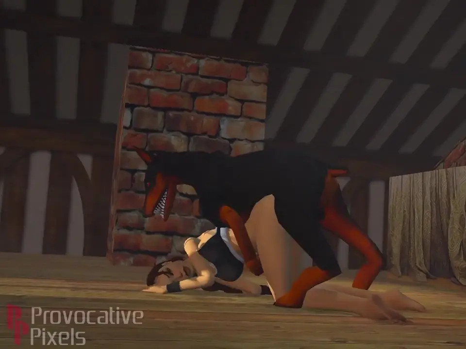 Lara encounters of the doggy kind