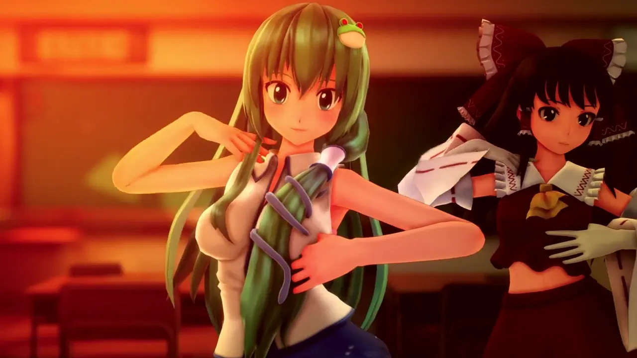Sanae & Reimu School Photoshoot (Sexdance Remake) - PCCG