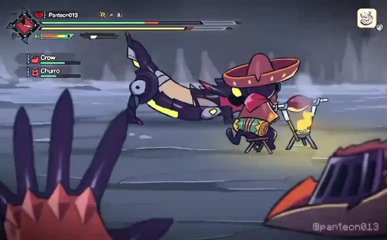 Huntress being ridden by Khezu