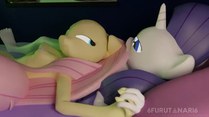Antro Futa Rarity and Fluttershy Cock Smelling