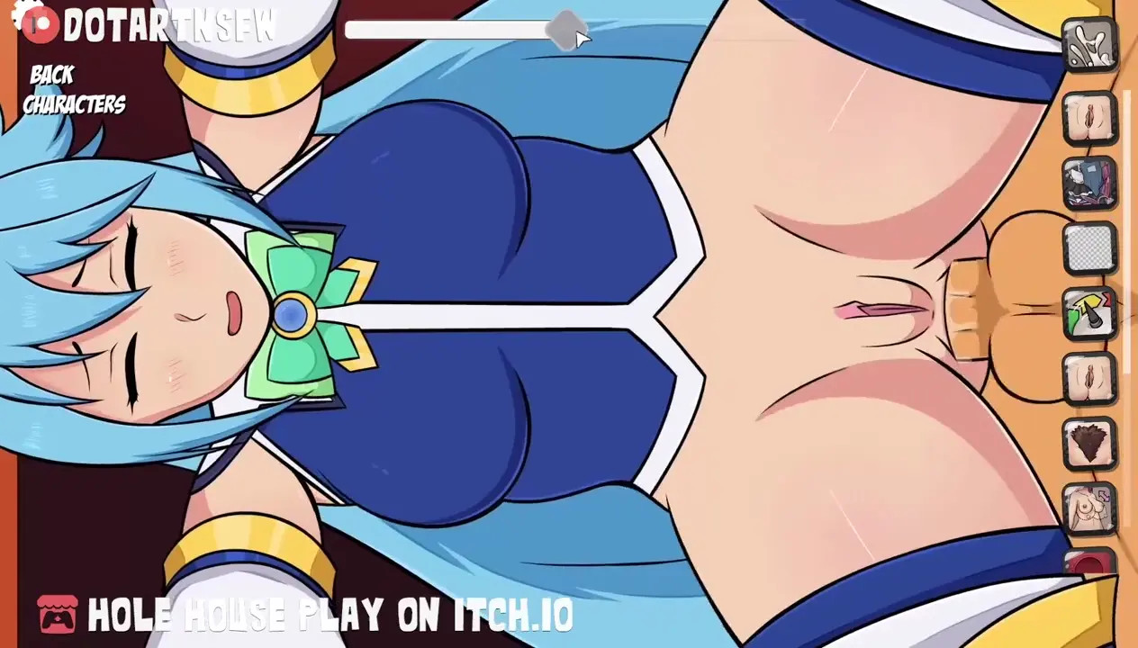 Aqua Konosuba Bent Over Doggystyle Creampie - Hole House