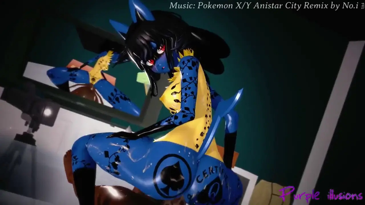 Blacked Lucario Reverse Cowgirl