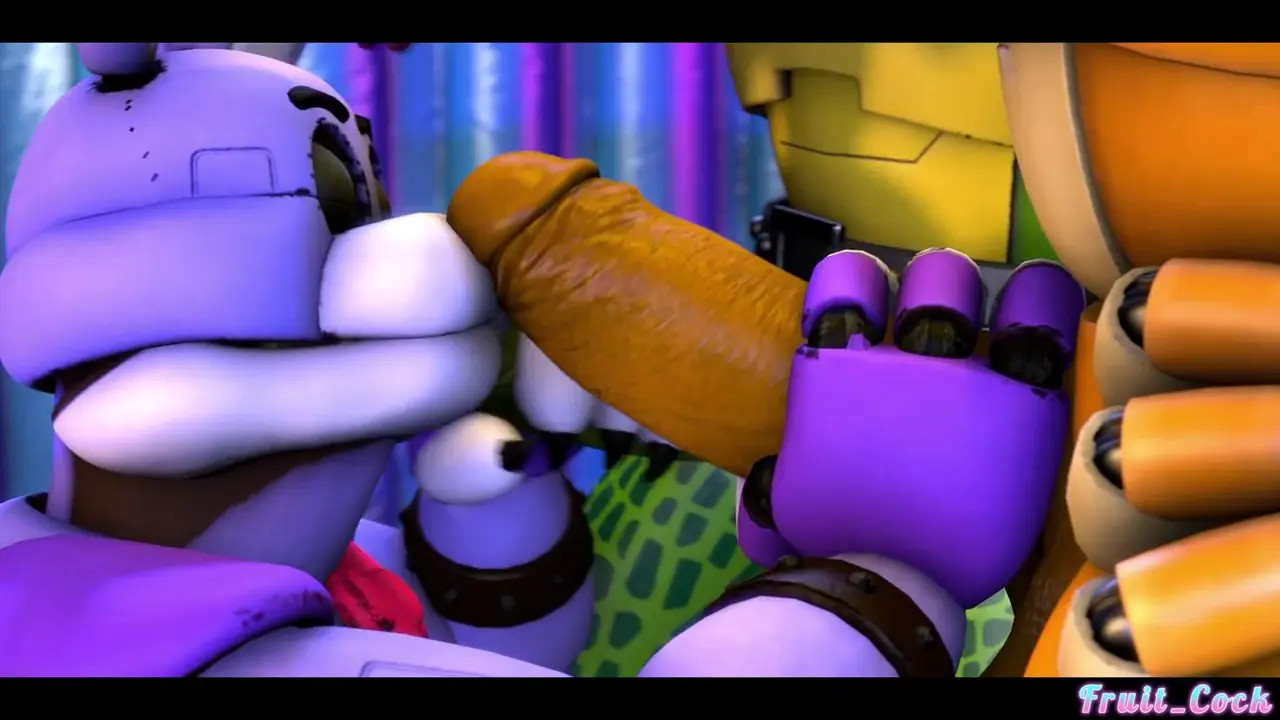 Horny Bonnie sniffing Freddy's musky cock