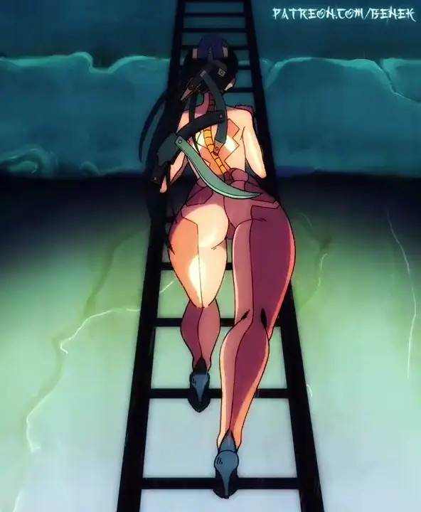 Eve climbs a ladder
