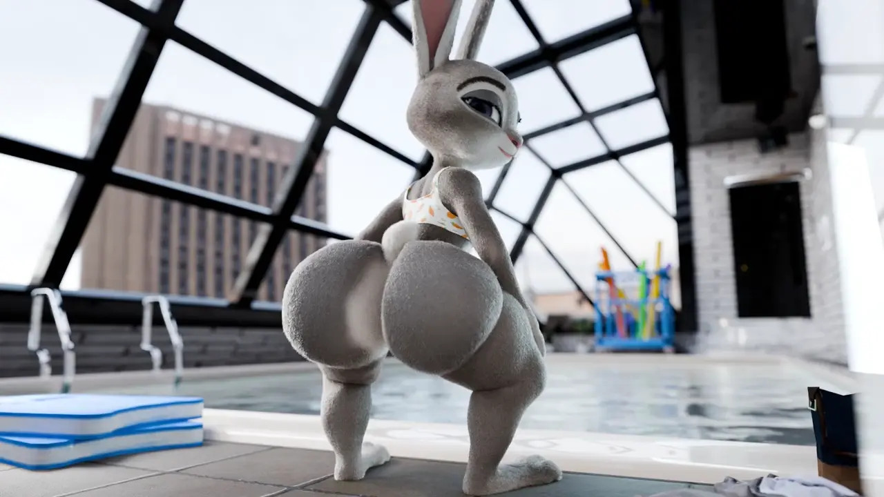 Judy's pool-side visit