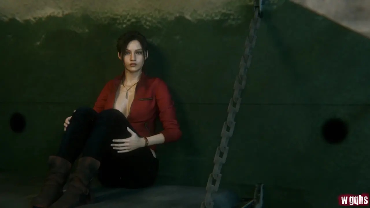 Claire and Ada in the arms of Mr. X