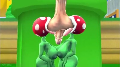 Ball Sucking Plant Girl Duo