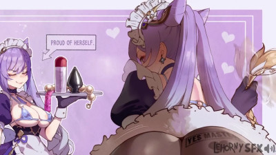 Maid Keqing thigh job