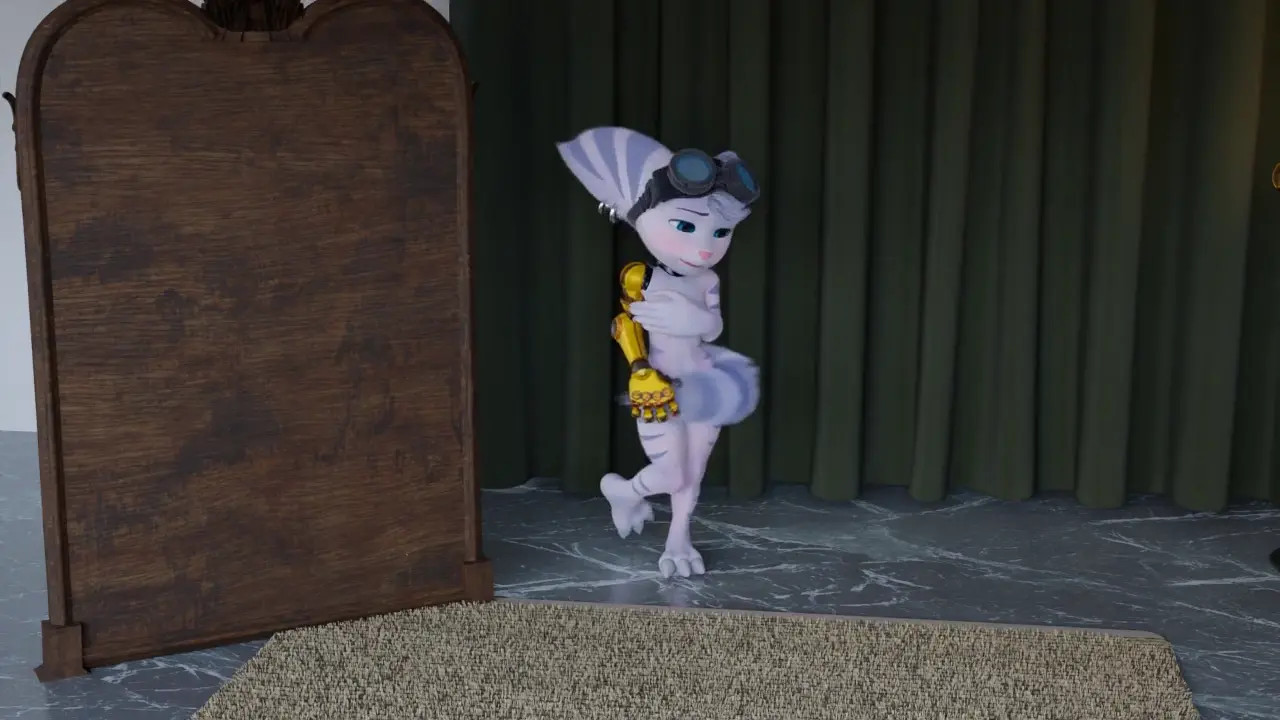 Shy rivet showing off