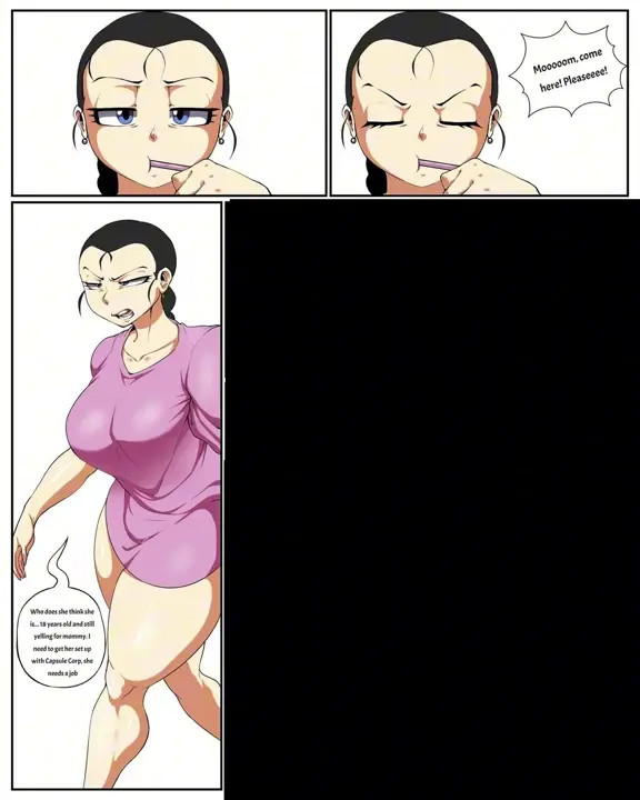 Videl helps Pan calm dowm