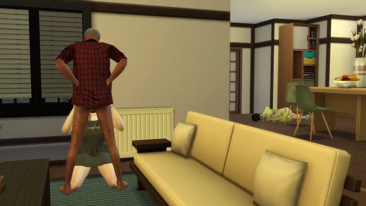 Grandfather fucks his grandson's girlfriend (Spanish)