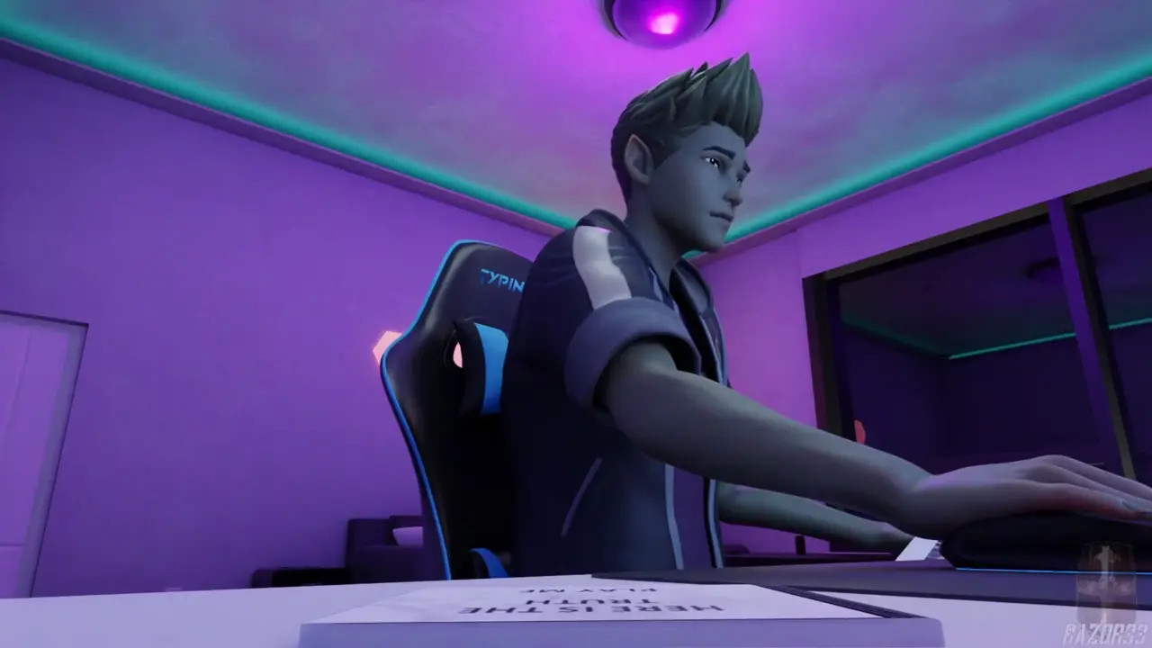Beast Boy checks out Raven's old sex tapes from her past relationships