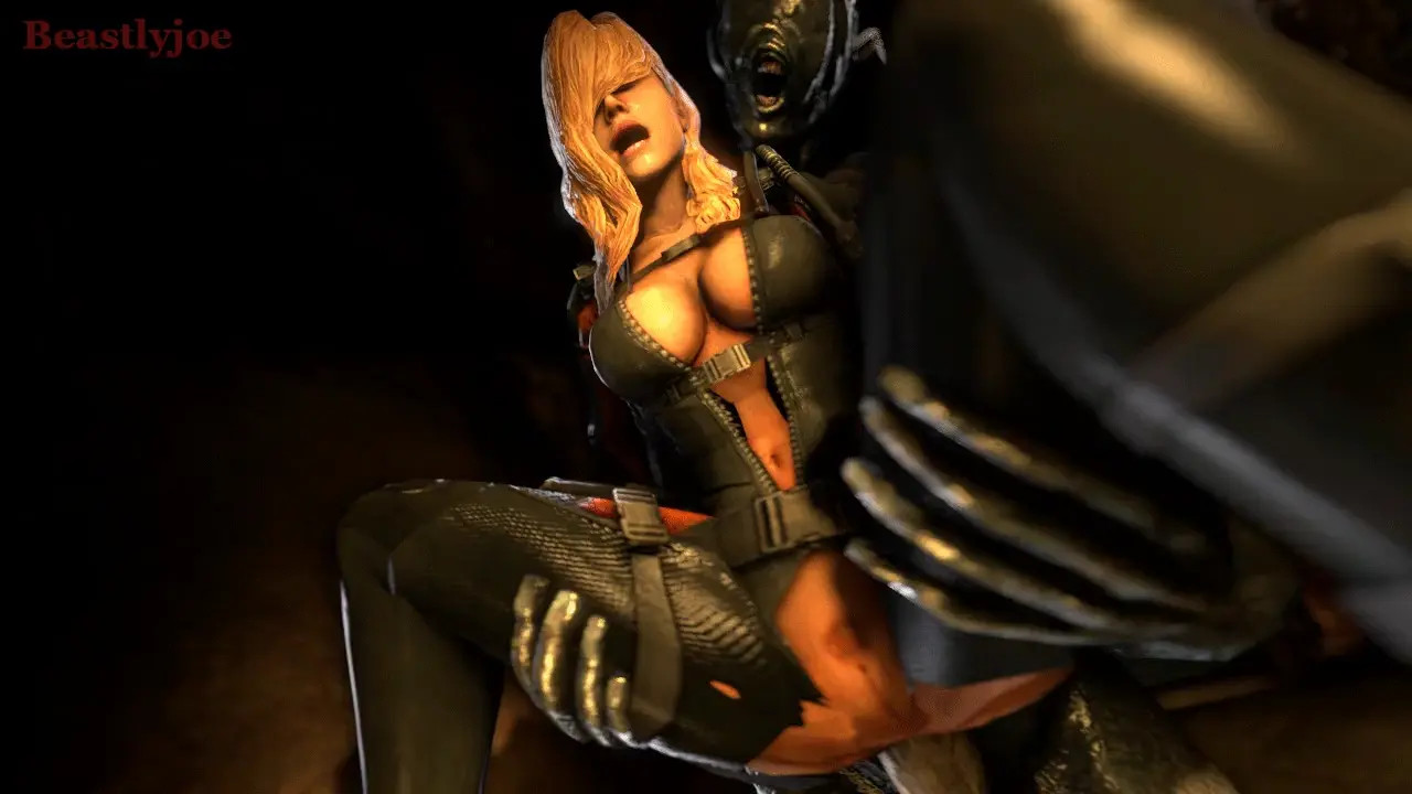 Sexy explorer gets caught by creature