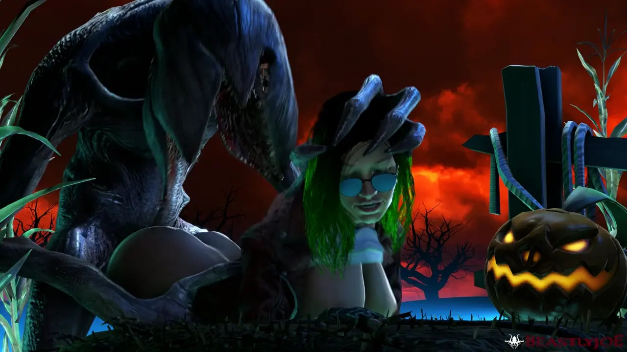 Sexy woman fucked by creature