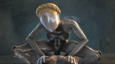 A twin rides a monster in a cave… (Atomic heart)