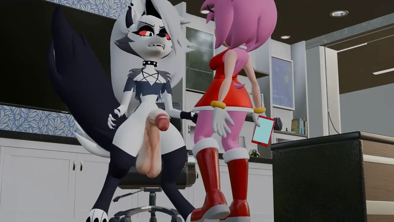 Amy playing with loona's balls