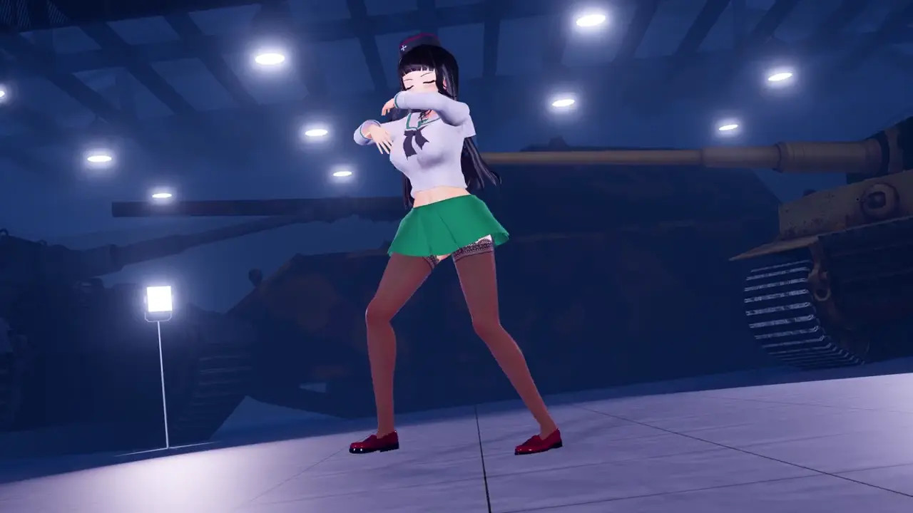 [4kmmd]Nishizumi Maho Training room