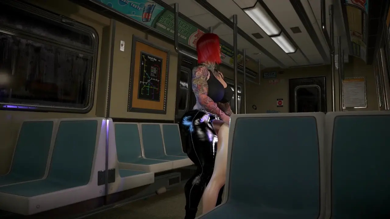 Riley Subway Fuck animation 1080p 60 fps