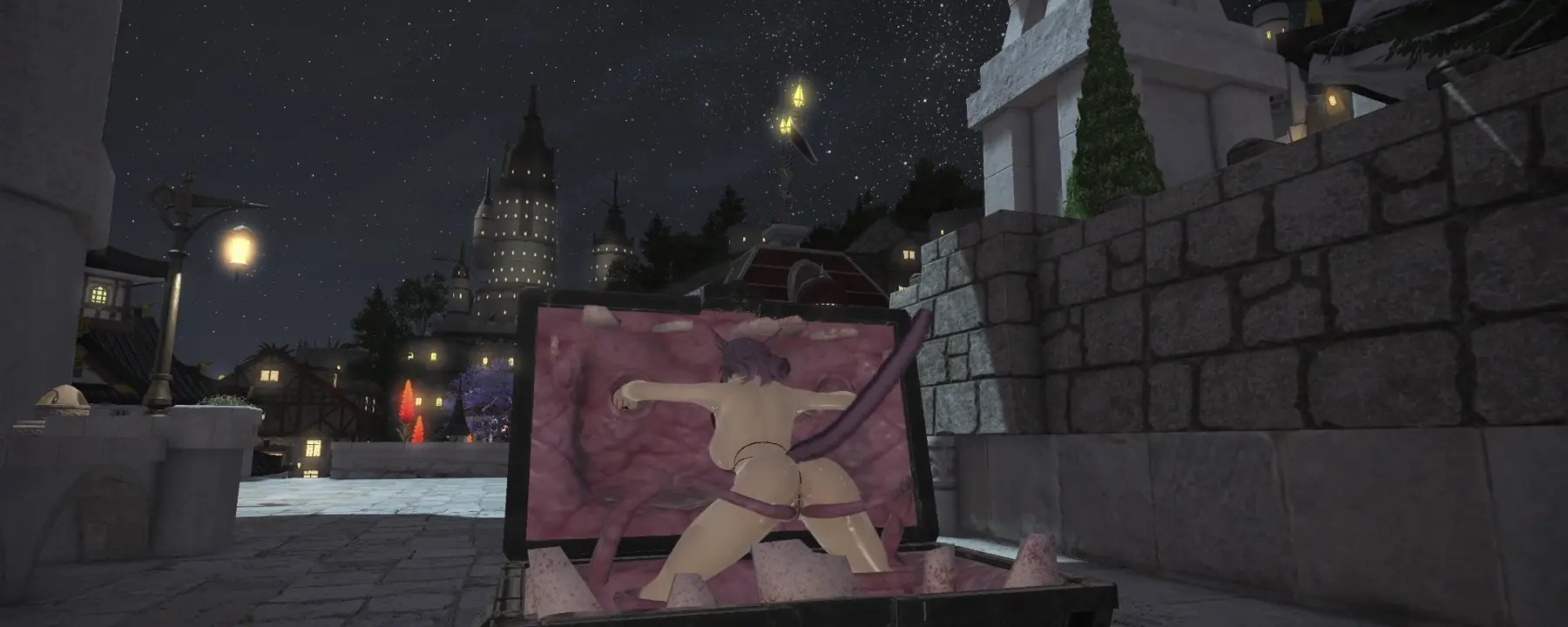 miqo'te fucked by a trunk