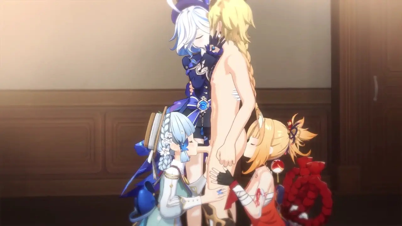 Ayaka / Furina / Yoimiya X Aether ANIMATION (4K) [PastaPaprika]