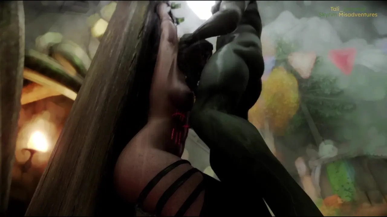Elf slave broken in by Orc Chieftan