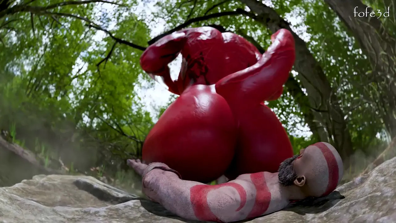 Kratos under Karlach's Giantess Butt!