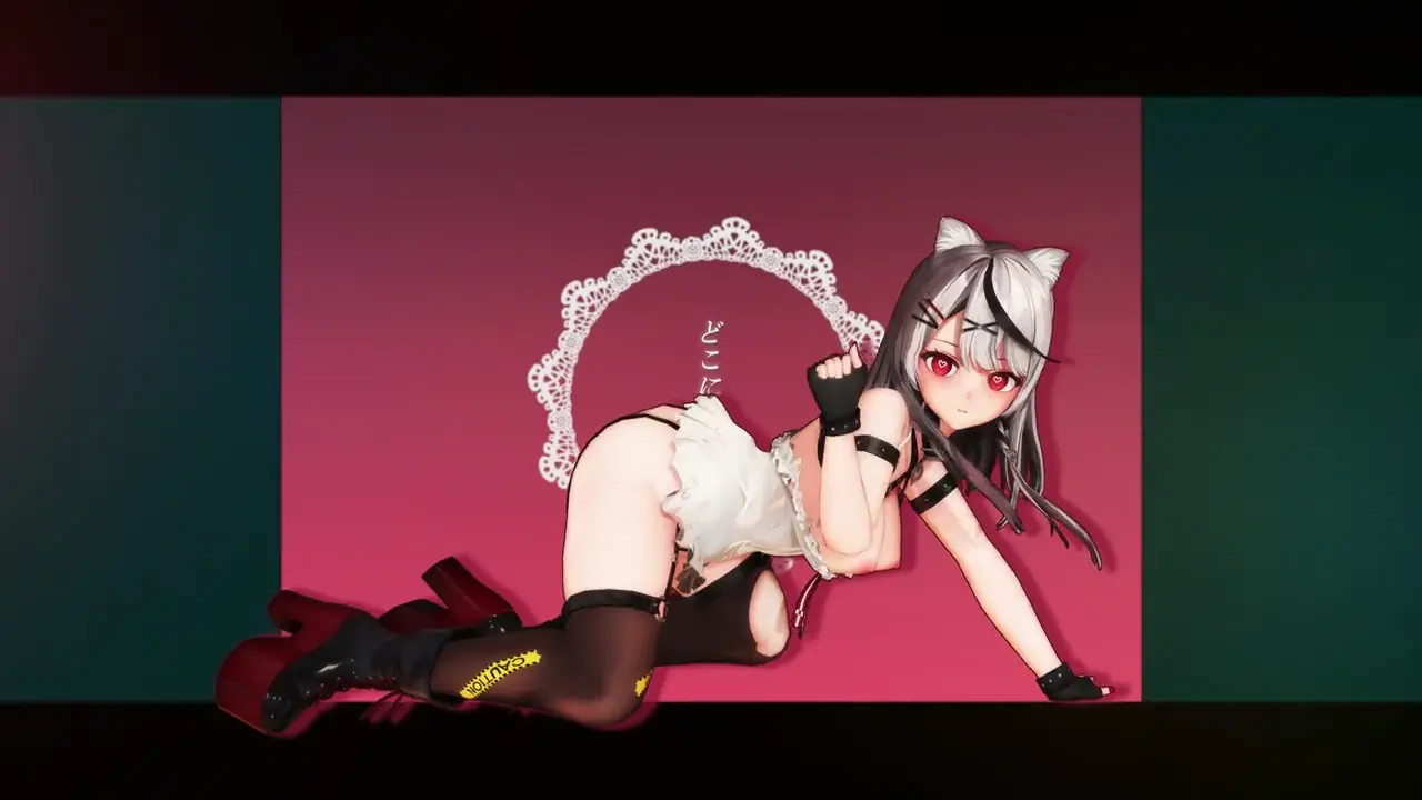 [4kmmd]Cat Rubbing Sakamata Chloe Bornus+pubic hair ver