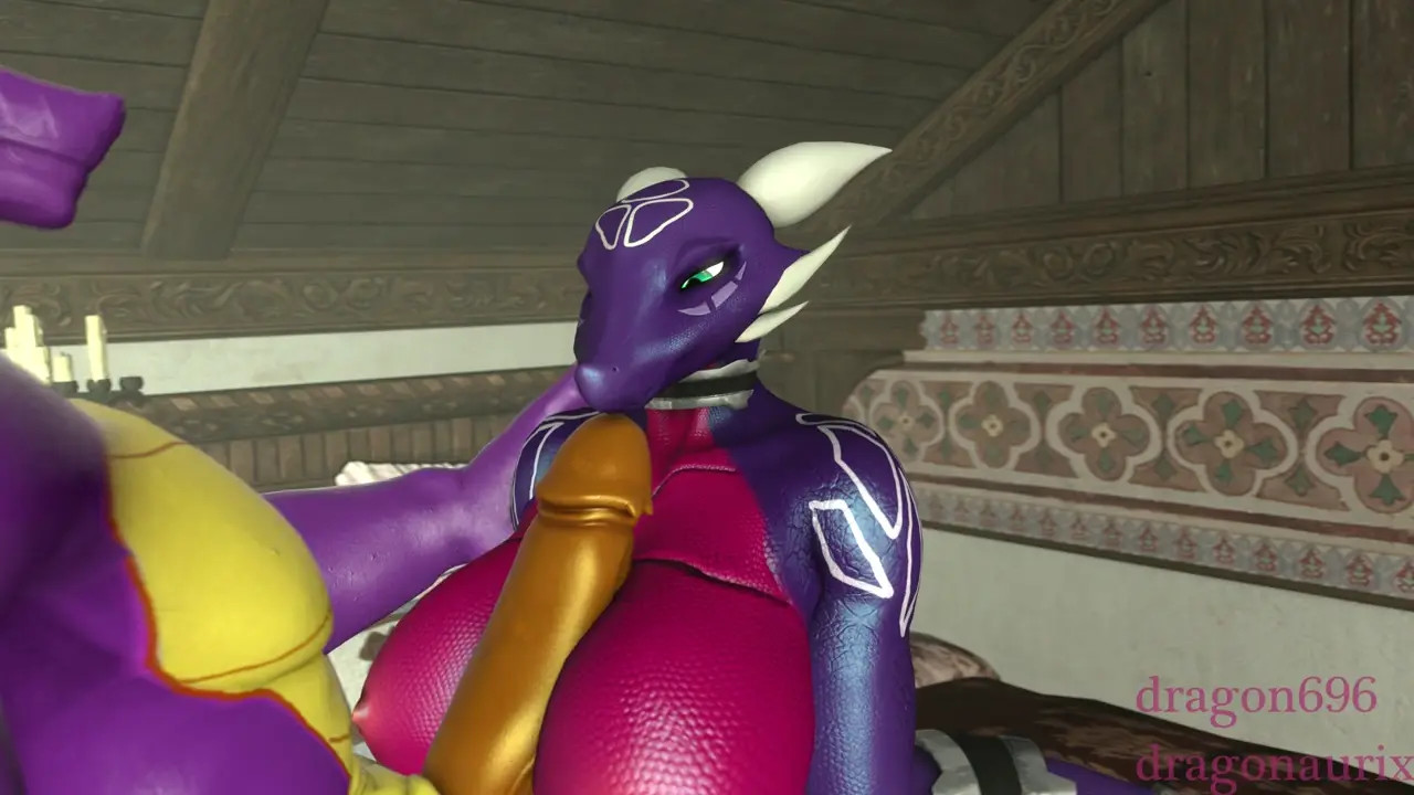 Spyro and Cynder titfuck