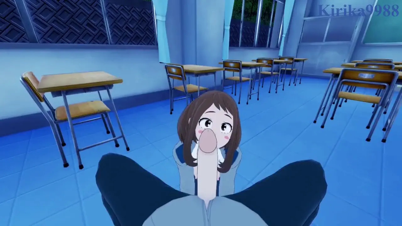 My Hero Academia - Ochako Uraraka and I have sex in the classroom at night