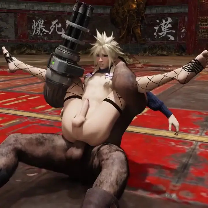 Seems like Cloud can't get enough of Barret's cock