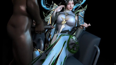 Seducing the sexy goddess with a hard cock