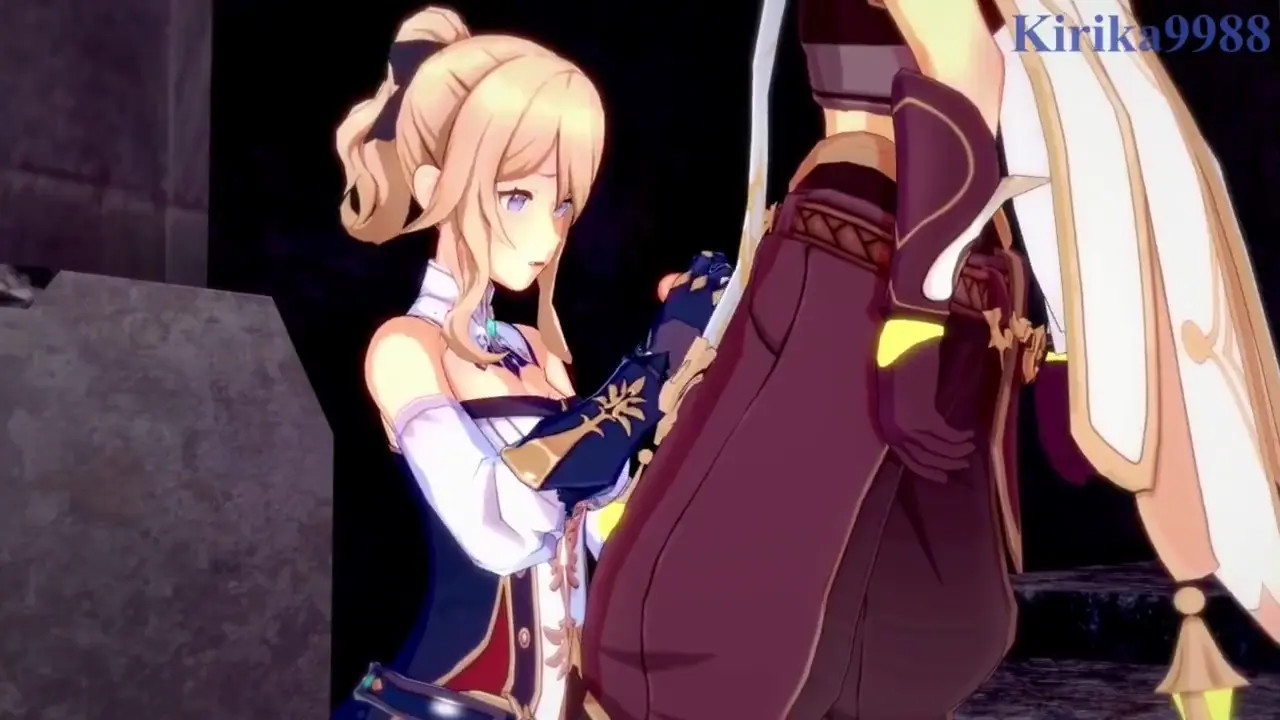 Genshin Impact - Jean Gunnhildr and Aether have sex in a deserted old castle