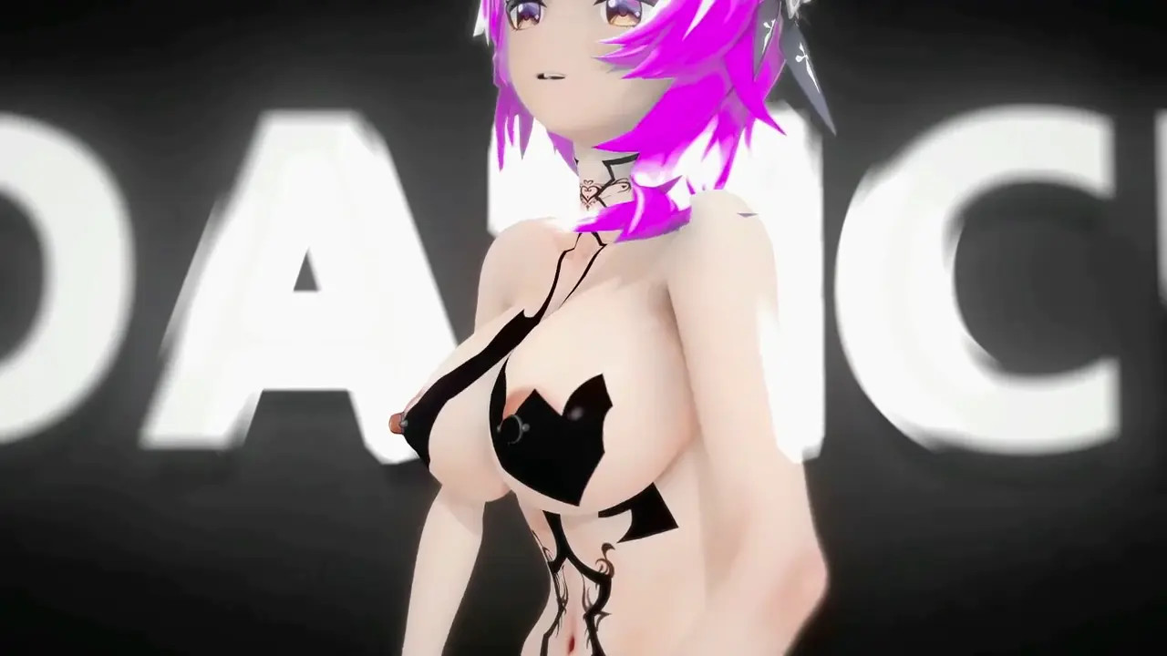 Tatto Eula Sexy Hot Dancing Genshin Impact Hentai Good Night Kiss MMD 3D Purple Hair