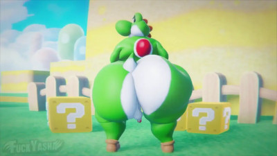 Yoshi Shaking His Fat Bubble Butt