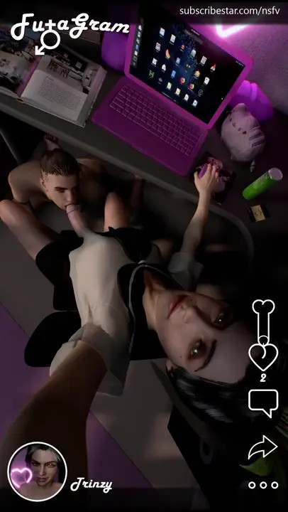 [NSFV] FutaGram Brother sucks Futa Sister's Dick [Futa on Male Blowjob Incest]