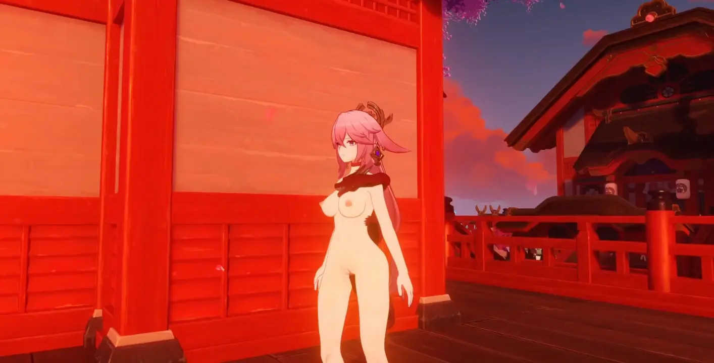 Yae Miko & Dragon Animated Mod