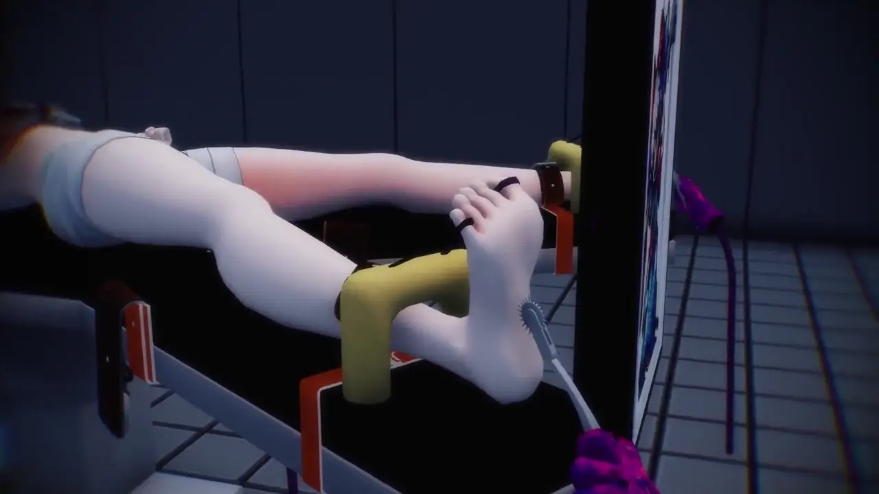 Demon Girl Tickled on the Rack