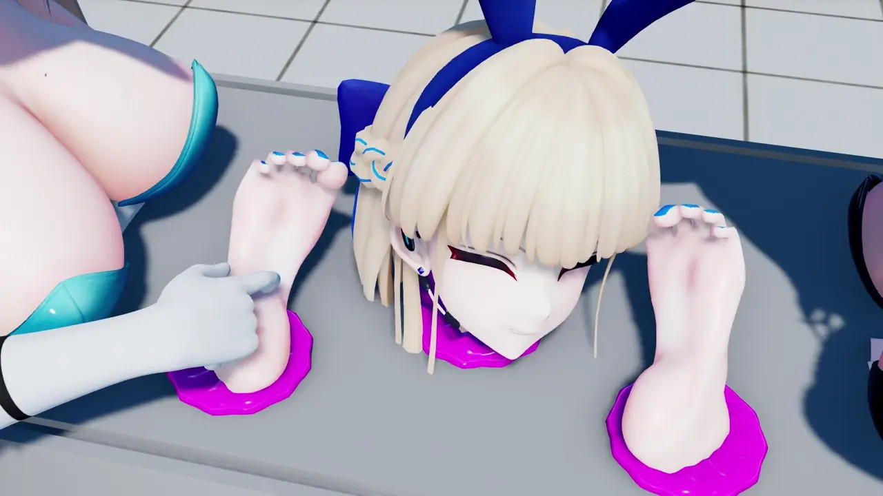 Girl Stuck in Box has her Feet Tickled