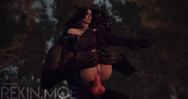 Yennefer fucked in the ass by a werewolf