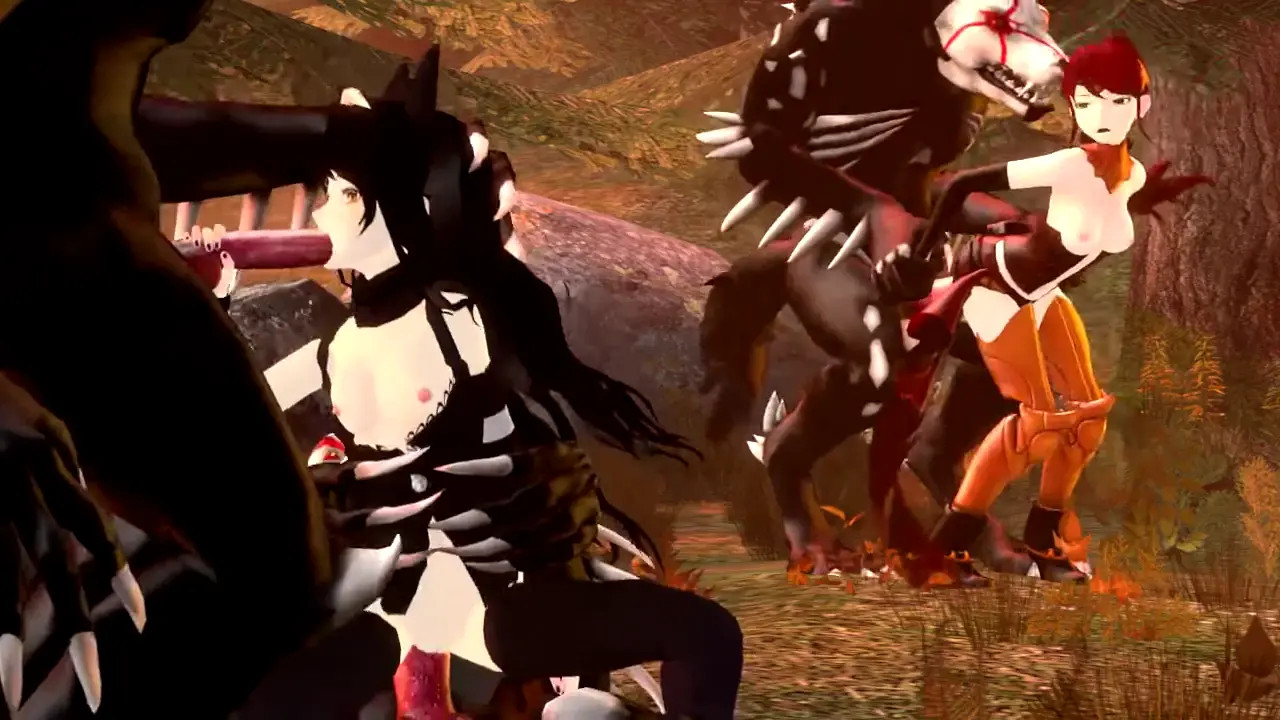 Blake and Pyrrha raped by beowolves