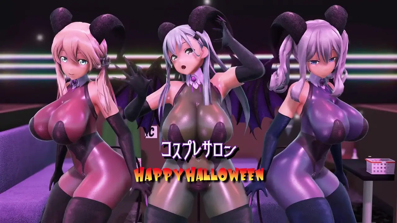 Cosplay Salon HappyHalloween Naked 4K