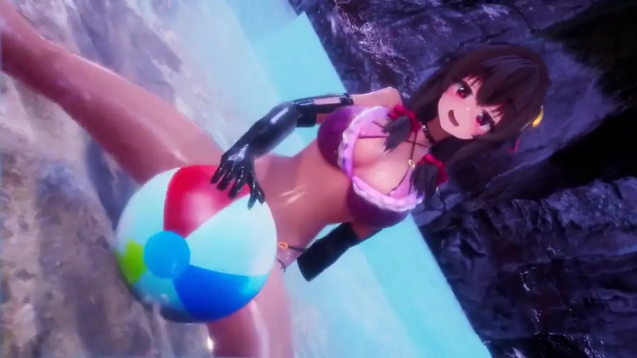 Konosuba a fun day at the beach